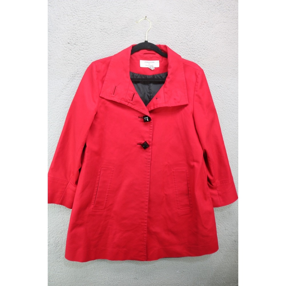 Pendleton by George Simonton Red 2-Button Coat-Medium-Pockets-Preppy